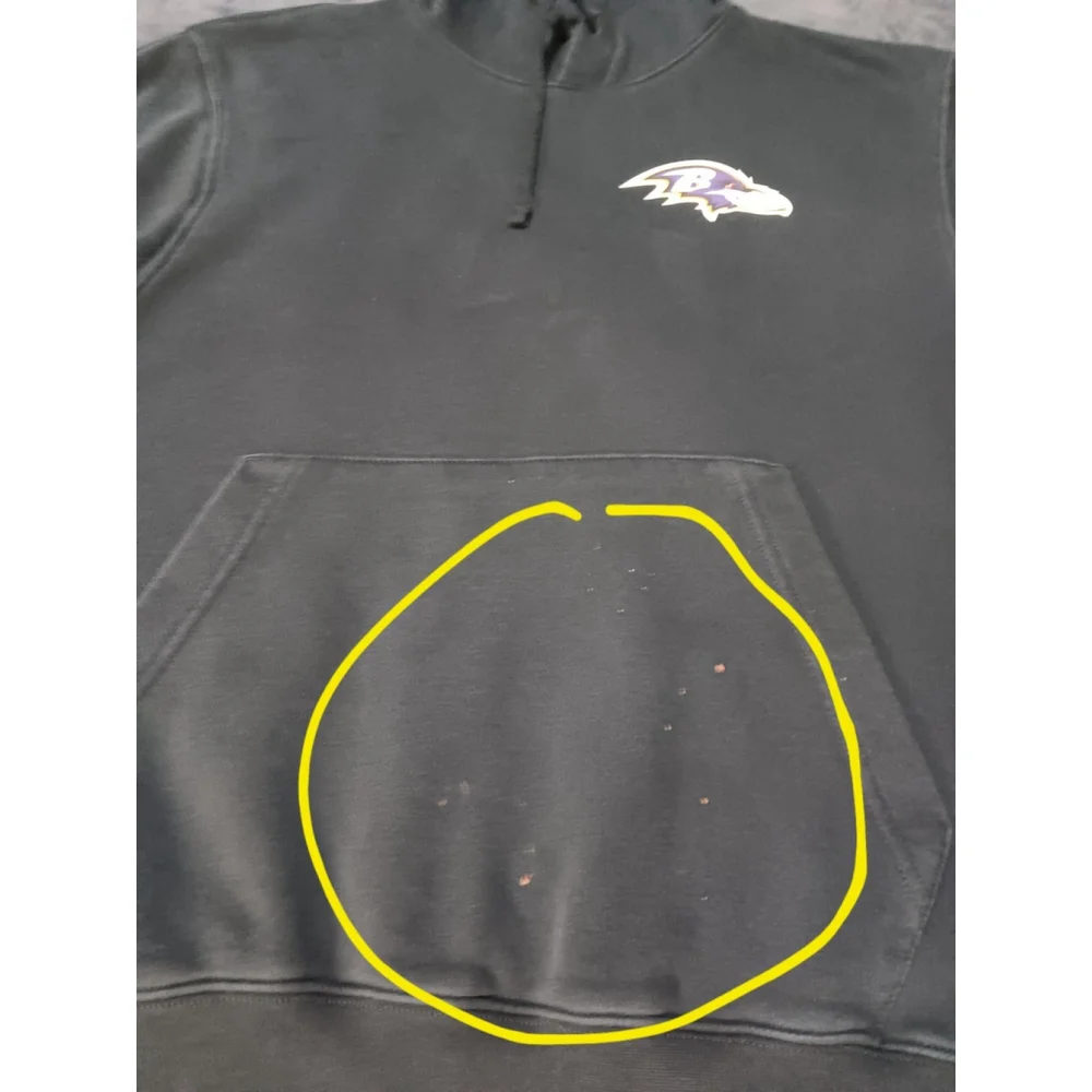 Baltimore Ravens Men’s Small NFL Hoodie Nike Sideline Club Fleece Black - Picture 12 of 12